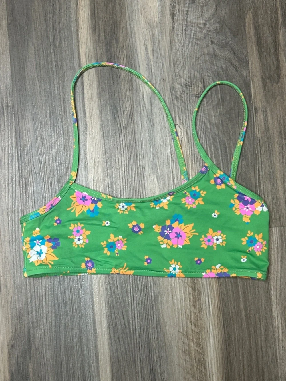 NWOT Frankie’s Bikinis Asymmetrical Bikini Top